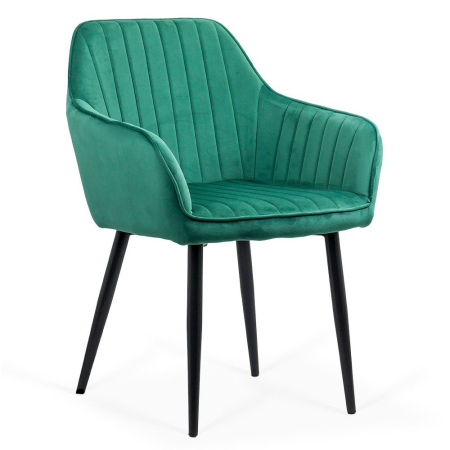 Scaune de bucatarie - Scaun dining Aida, verde, catifea