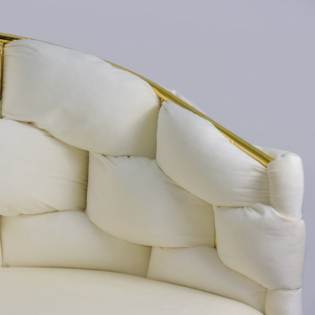 Scaun dining Amira, crem, catifea [1]