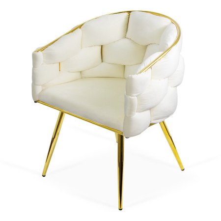 Scaun dining Amira, crem, catifea [2]