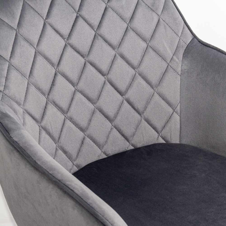 Scaun dining Aria, gri, catifea [2]
