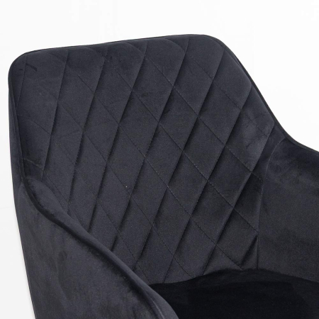 Scaun dining Aria, negru, catifea [1]