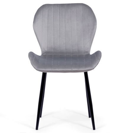 Scaun dining Astra, gri, catifea [2]
