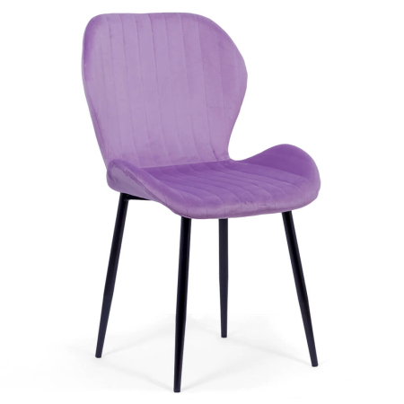 Scaune de bucatarie - Scaun dining Astra, mov, catifea