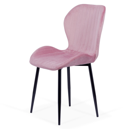 Scaun dining Astra, roz, catifea [2]