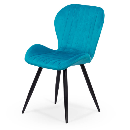 Scaun dining Astra, turcoaz, catifea [2]