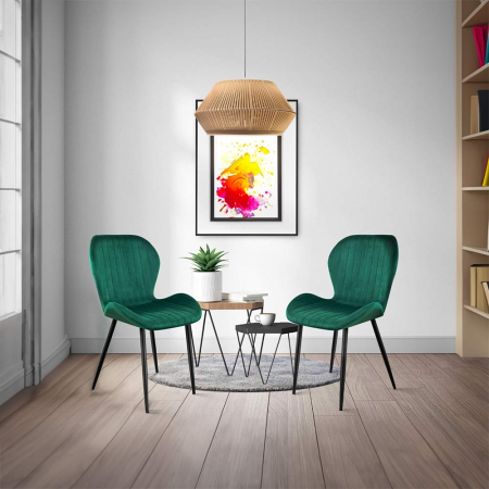 Scaun dining Astra, verde, catifea [1]
