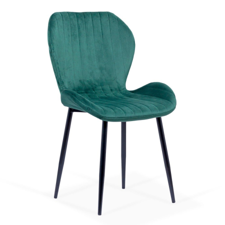 Scaune de bucatarie - Scaun dining Astra, verde, catifea