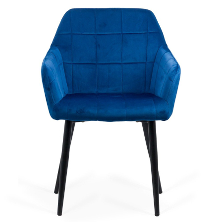 Scaun dining Camelia, albastru, catifea [1]