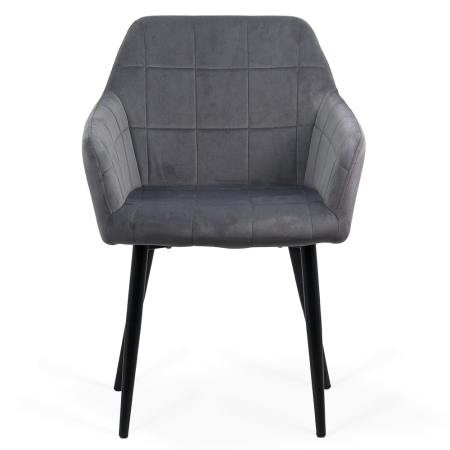 Scaun dining Camelia, gri, catifea [2]