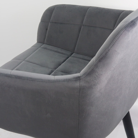 Scaun dining Camelia, gri, catifea [1]