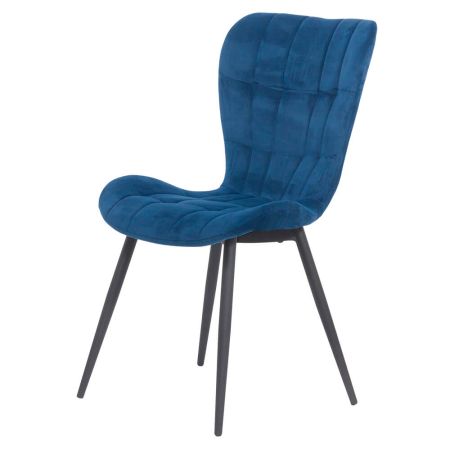 Scaun dining Dalia, albastru, catifea [1]