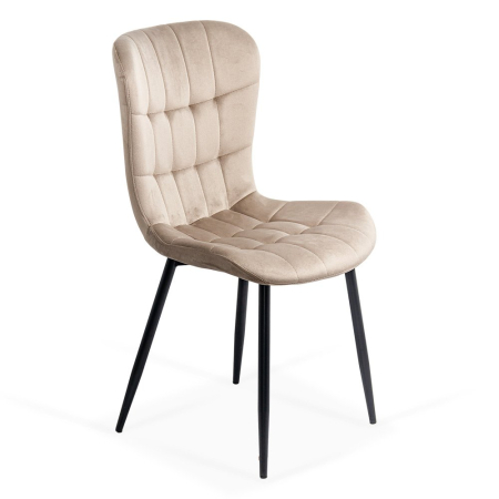 Scaune de bucatarie - Scaun dining Dalia, bej, catifea