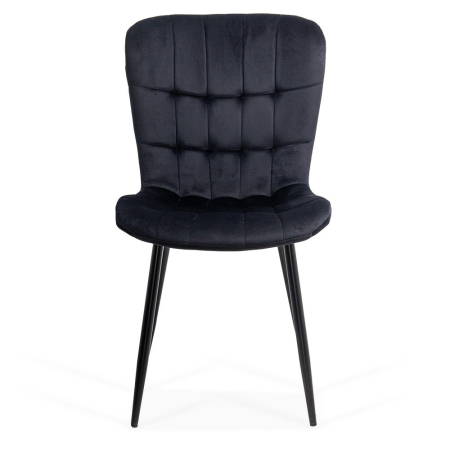 Scaun dining Dalia, negru, catifea [1]