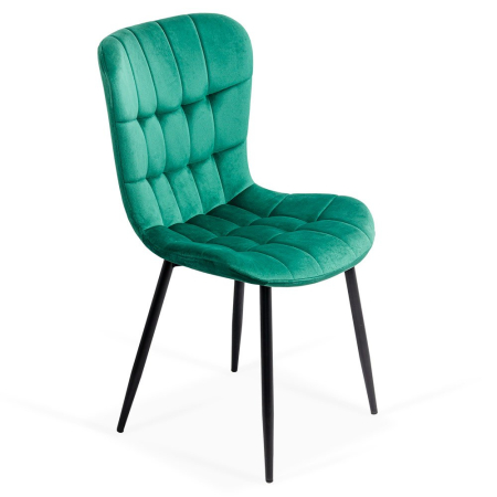 Scaune de bucatarie - Scaun dining Dalia, verde, catifea