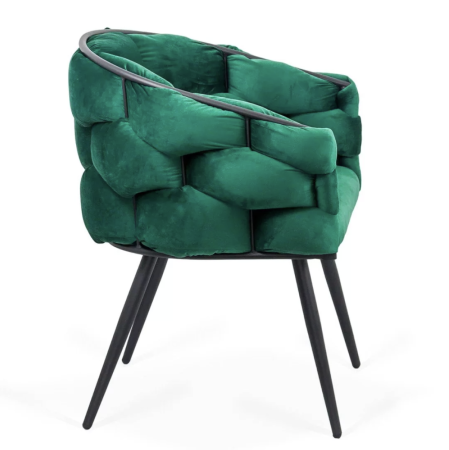 Scaun dining Daphne, verde, catifea [3]