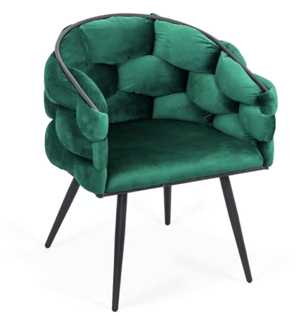 Scaun dining Daphne, verde, catifea [5]