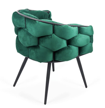 Scaun dining Daphne, verde, catifea [4]
