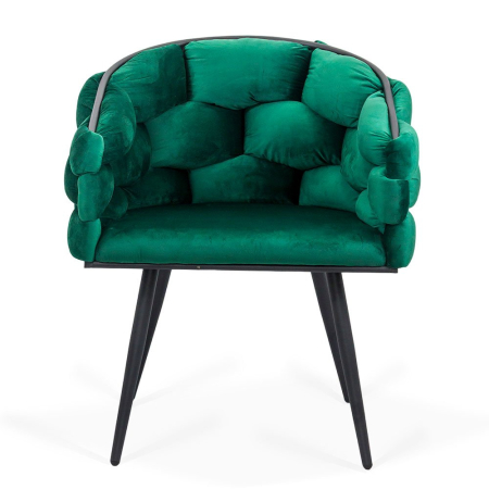 Scaun dining Daphne, verde, catifea [2]