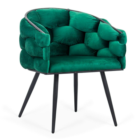 Scaune de dining - Scaun dining Daphne, verde, catifea