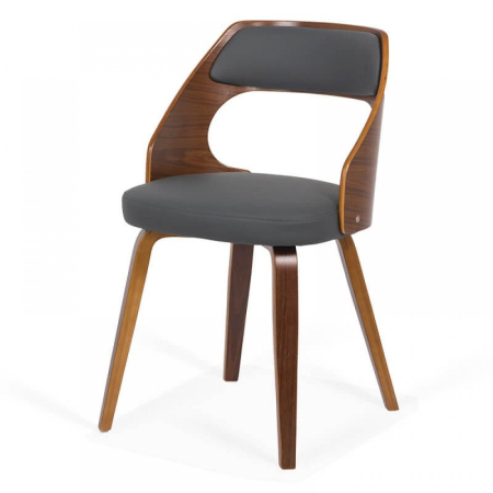 Scaun dining Dora, gri, piele ecologica [1]