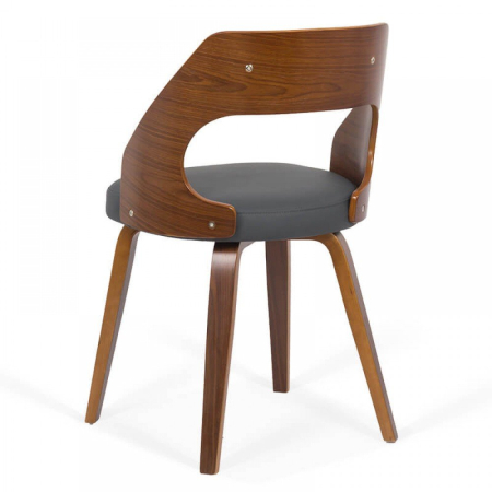 Scaun dining Dora, gri, piele ecologica [2]