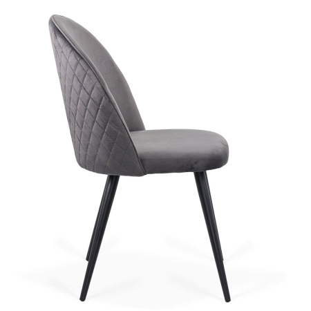 Scaune de dining - Scaun dining Eden, gri, catifea