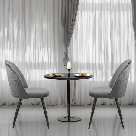 Scaun dining Eden, gri, catifea [1]