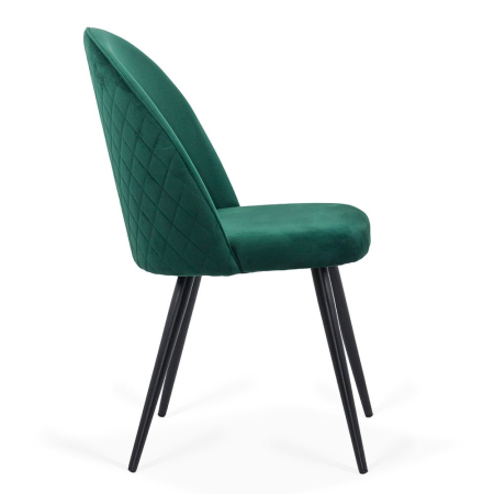 Scaune de dining - Scaun dining Eden, verde, catifea