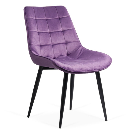 Scaune de dining - Scaun dining Elena, mov, catifea