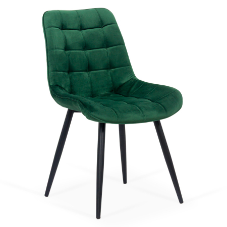 Scaune de dining - Scaun dining Elena, verde, catifea
