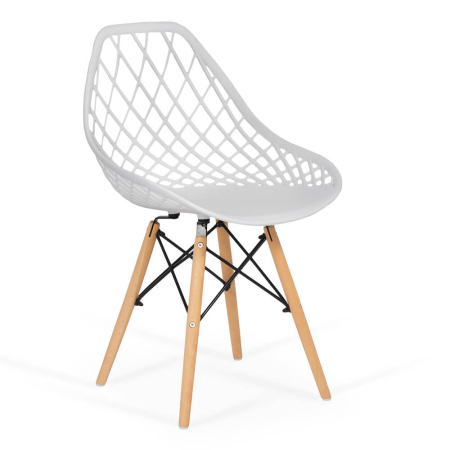 Scaune de bucatarie - Scaun dining Evelyn, alb, plastic