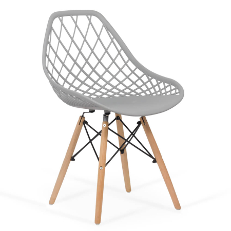 Scaune de bucatarie - Scaun dining Evelyn, gri, plastic