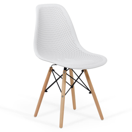 Scaune de bucatarie - Scaun dining Freya, alb, plastic