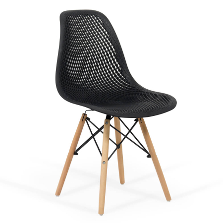 Scaune de bucatarie - Scaun dining Freya, negru, plastic