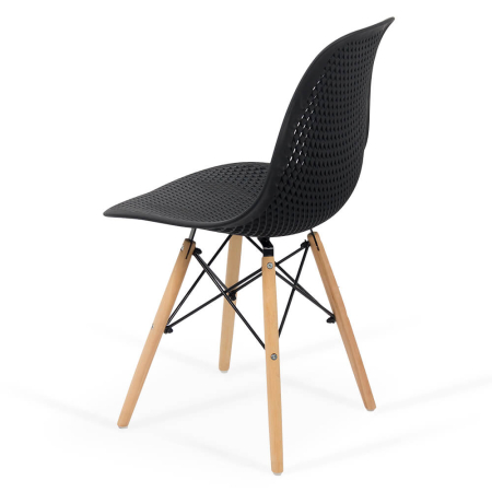 Scaun dining Freya, negru, plastic [1]