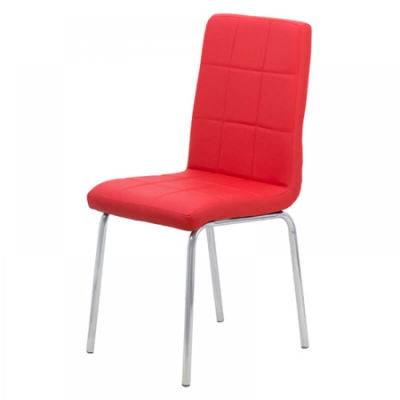 Scaun dining Hera, rosu, piele ecologica [1]
