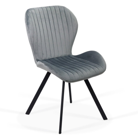 Scaune de dining - Scaun dining Iris, gri, catifea