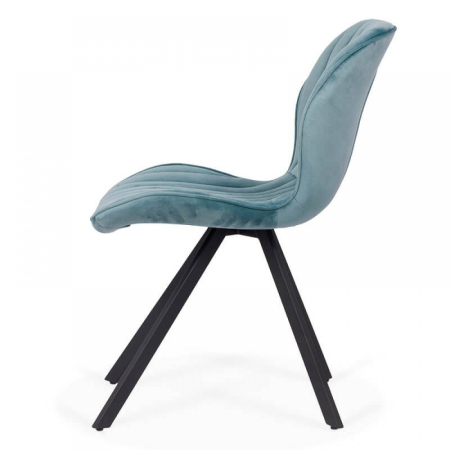 Scaun dining Iris, turcoaz, catifea [1]