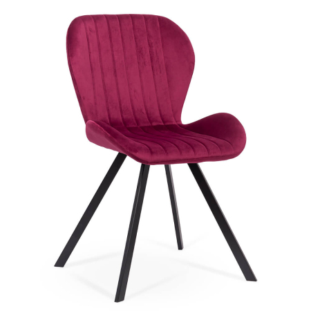 Scaune de dining - Scaun dining Iris, visiniu