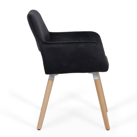 Scaun dining Iunia 184, negru, catifea [1]