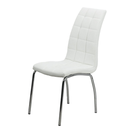 Scaun dining Iunia, alb, piele ecologica [1]