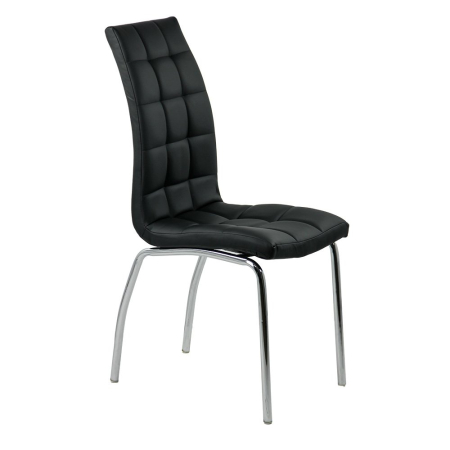 Scaun dining Iunia, negru, piele ecologica [2]