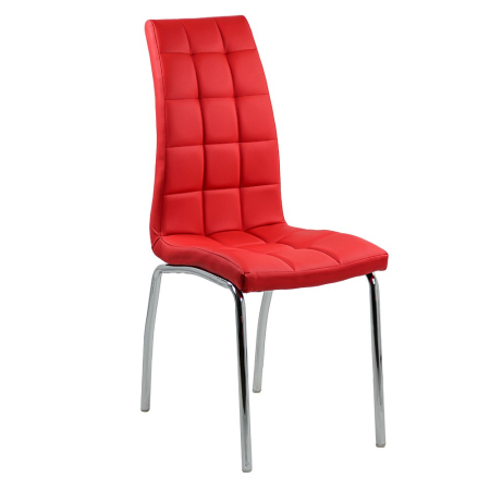 Scaune de bucatarie - Scaun dining Iunia, rosu, plastic