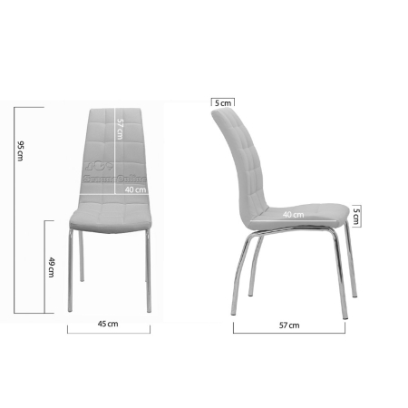 Scaun dining Iunia, albastru, plastic [1]