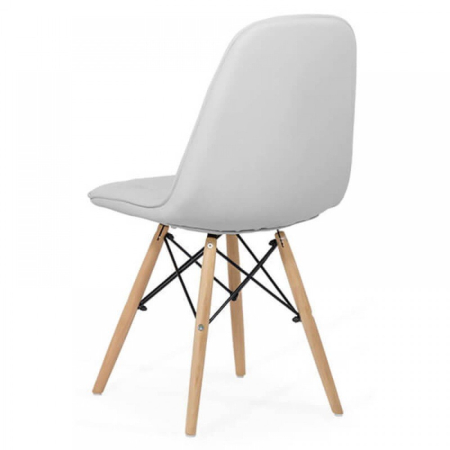 Scaun dining Juno 192, alb, piele ecologica [1]
