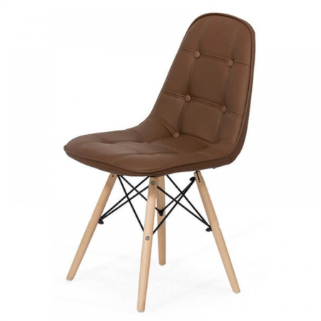 Scaun dining Juno 192, maro, piele ecologica [1]