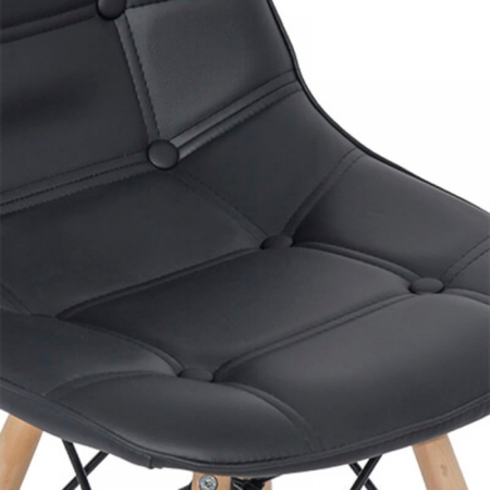 Scaun dining Juno 192, negru, piele ecologica [1]