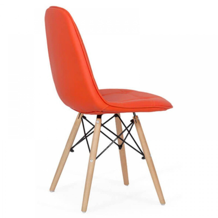 Scaun dining Juno 192, rosu, piele ecologica [1]