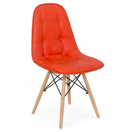 Scaune de dining - Scaun dining Juno 192, rosu, piele ecologica