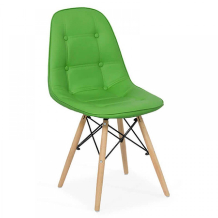 Scaune de dining - Scaun dining Juno 192, verde, piele ecologica